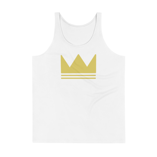 Team Bravo Unisex Tank Top in White & Gold