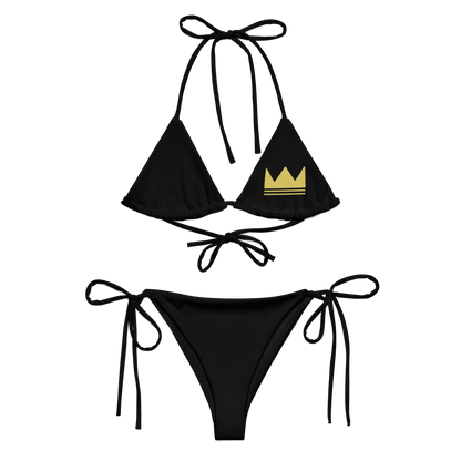 Team Bravo String Bikini set Black & Gold