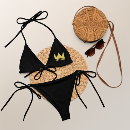 Team Bravo String Bikini set Black & Gold