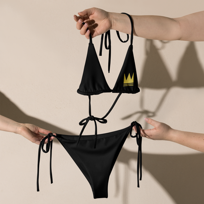 Team Bravo String Bikini set Black & Gold