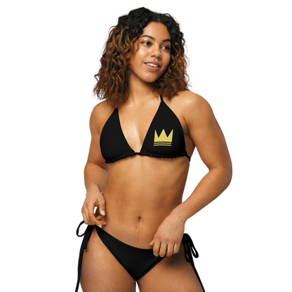 Team Bravo String Bikini set Black & Gold