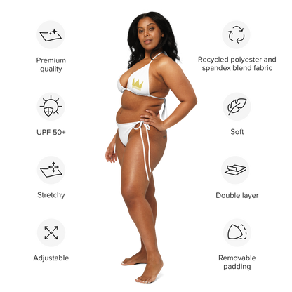 Team Bravo String Bikini White & Gold