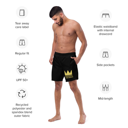 Team Bravo Men's Swim Trunks Black & Gold