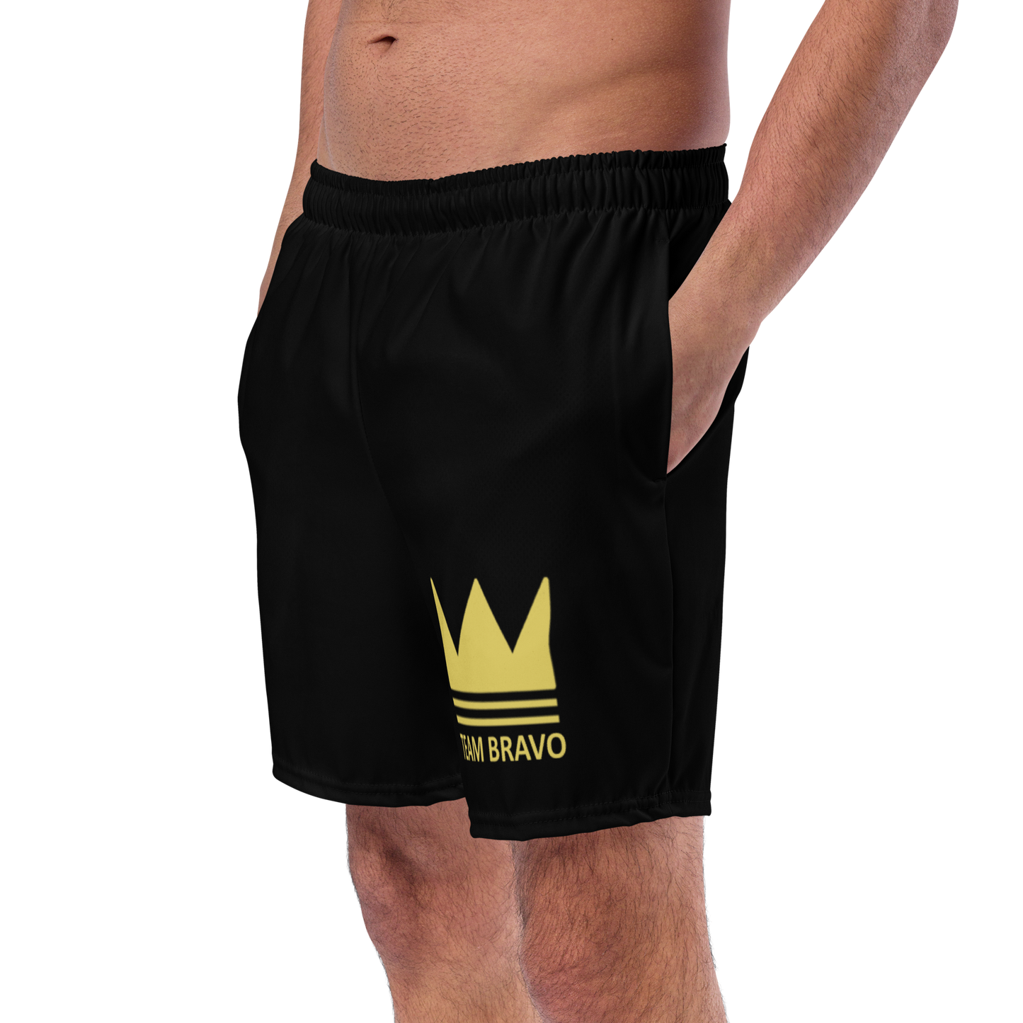 Team Bravo Men's Swim Trunks Black & Gold