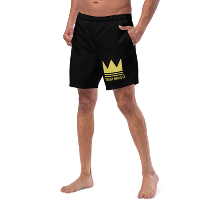 Team Bravo Men's Swim Trunks Black & Gold
