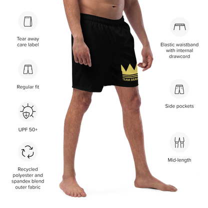 Team Bravo Men's Swim Trunks Black & Gold