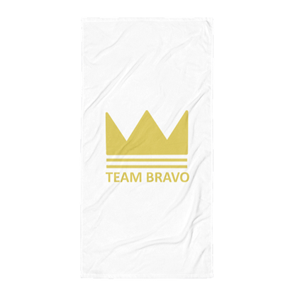 Team Bravo Beach Towel White & Gold