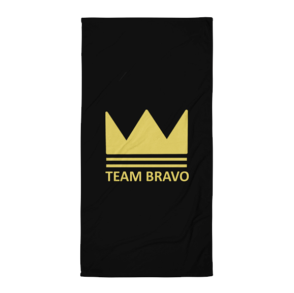 Team Bravo Beach Towel Black & Gold