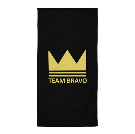 Team Bravo Beach Towel Black & Gold