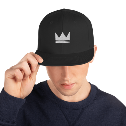 Team Bravo Snapback Hat Black & White