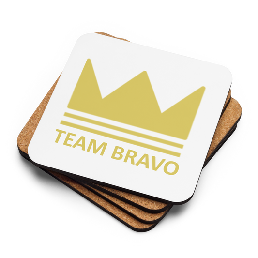 Team Bravo Cork-Back Coasters: