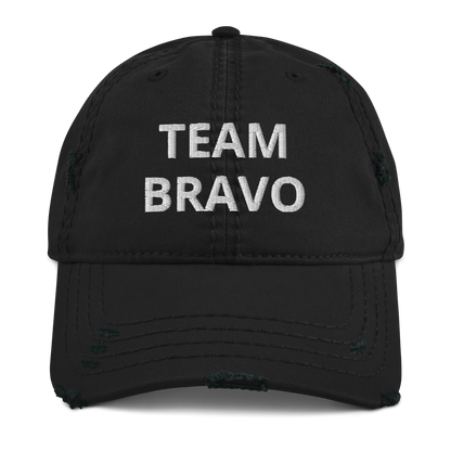 Original Team Bravo Urban Edge Distressed Dad Hat - Black & White