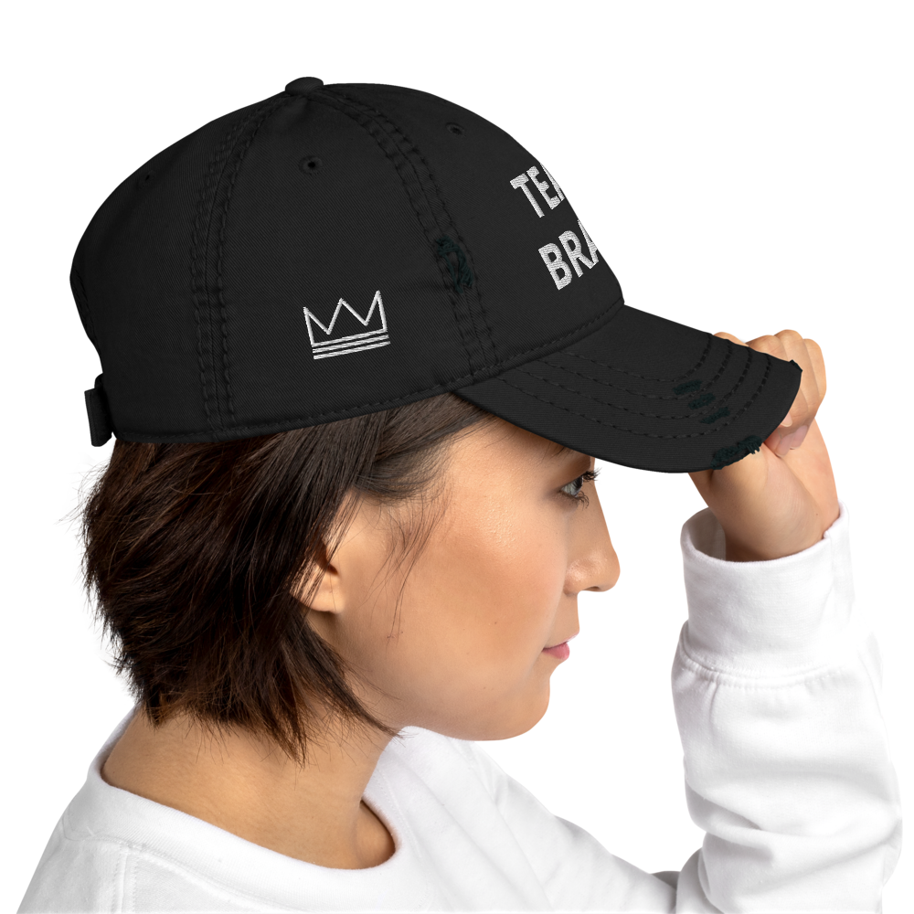 Original Team Bravo Urban Edge Distressed Dad Hat - Black & White