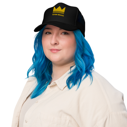Team Bravo Foam trucker hat Black & Gold