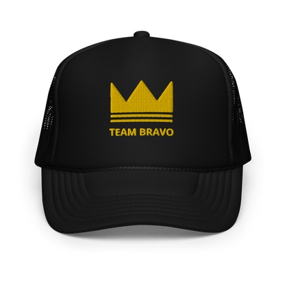 Team Bravo Foam trucker hat Black & Gold