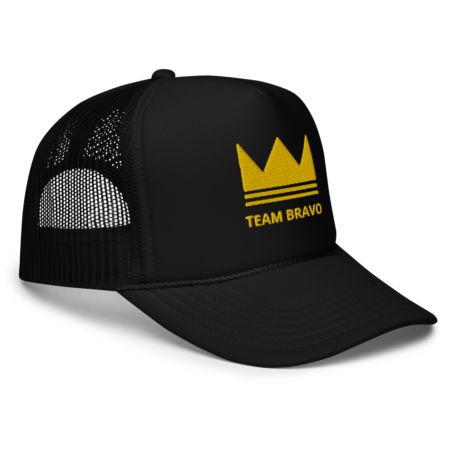 Team Bravo Foam trucker hat Black & Gold
