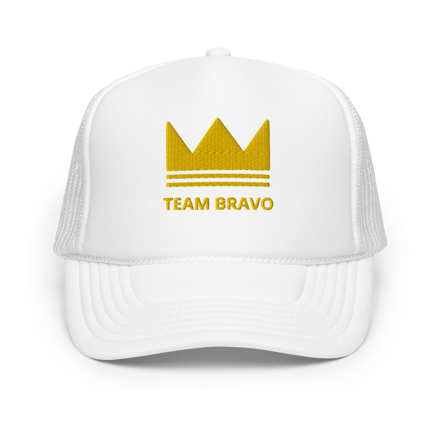 Team Bravo Foam Trucker Cap White & Gold