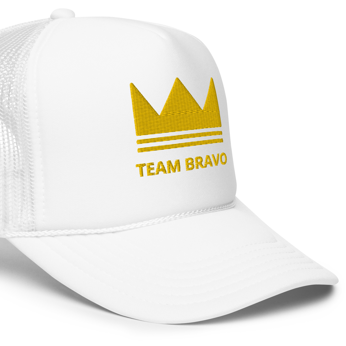 Team Bravo Foam Trucker Cap White & Gold