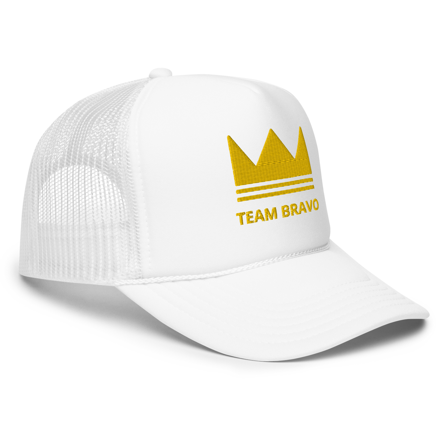 Team Bravo Foam Trucker Cap White & Gold