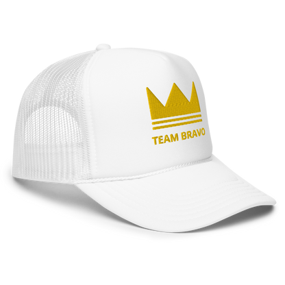 Team Bravo Foam Trucker Cap White & Gold