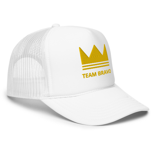 Team Bravo Foam Trucker Cap White & Gold
