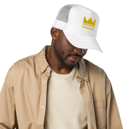 Team Bravo Foam Trucker Cap White & Gold