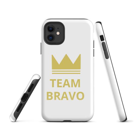 Team Bravo Tough Case for iPhone® White & Gold