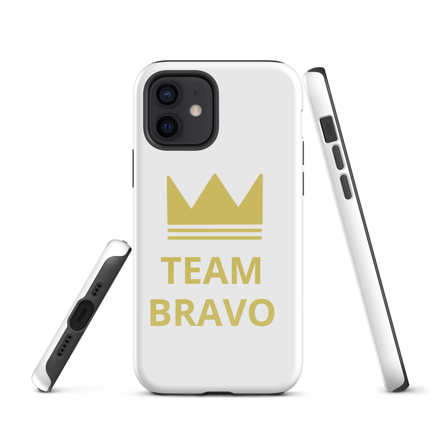 Team Bravo Tough Case for iPhone® White & Gold