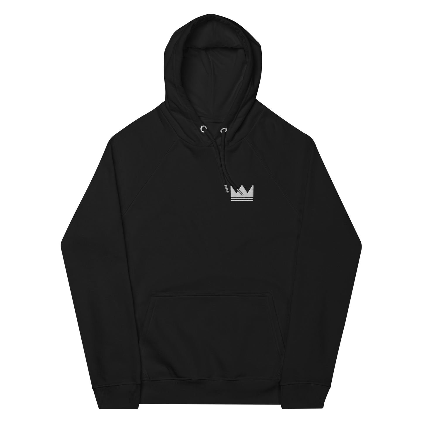 Team Bravo Unisex Eco Raglan Hoodie Black & White